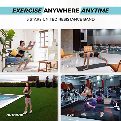 Resistance Band, Workout Equipment Work from Home, Exercise Equipment for  Squat, Leg, Glute, Thigh, Fitness and Home Workout, Non Slip Booty Bands  for