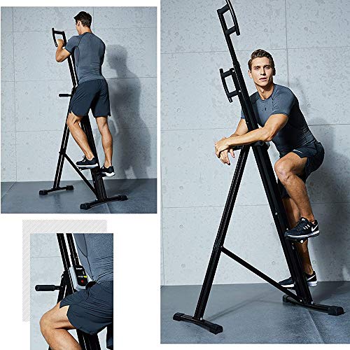 Vertical Climber Exercise Machine,Folding Vertical Climber Stepper Cardio Workout Fitness Gym for home Gym