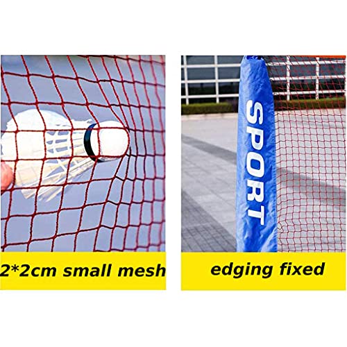 Adjustable Badminton Set with Net for Garden, Portable Tennis Volleyball Set, Kids Adults Nylon Sport Net for Beach Court Driveway,6.1m