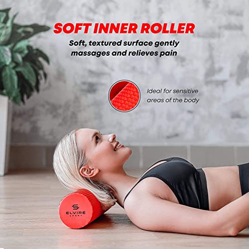 ELVIRE Foam Roller Deep Tissue Massager Set - Includes: Foam Rollers, Massage Roller Soft & Trigger Point, Massage Ball, Foot Roller - Relieves Pain: Back, Legs, Foot Massage Plantar Fasciitis & Neck…