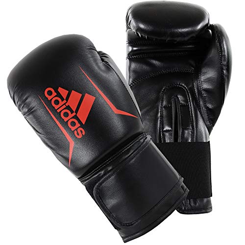 adidas Boxing Glove's Mens Womens Kids Gym Training 4oz 6oz 8oz 10oz 12oz 14oz 16oz Speed 52, White/Gold