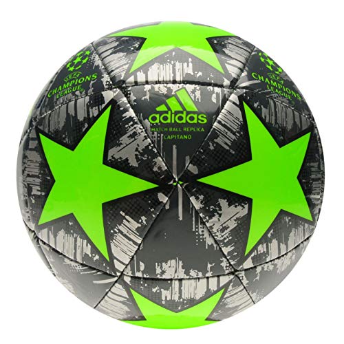 adidas Champions League Football Europe Tournament Ball Silver/Green Youth Size 4