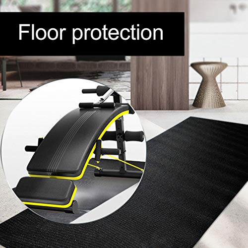 EEOO Treadmill Mat Floor Protector, Exercise Equipment Mat, Shock Resistant Exercise Bike/trainer Floor Protector Mat, Multifunctional Wear-resistant Treadmill Mat - 150cm