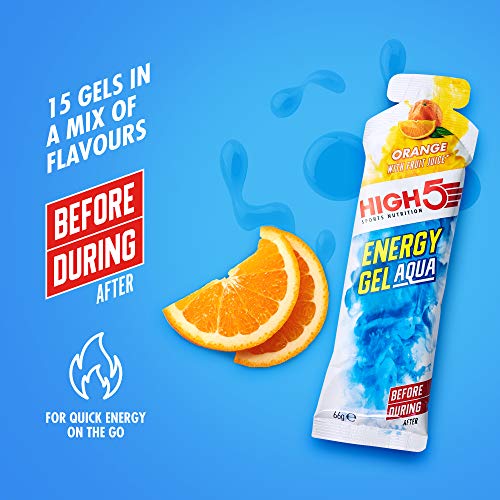 HIGH5 Energy Gel Aqua Caffeine Hit Liquid Quick Release Energy On The Go From Natural Fruit Juice (Mixed)