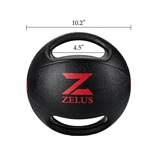 ZELUS Dual Grips Weight Medicine Balls Exercise Fitness Ball (10)