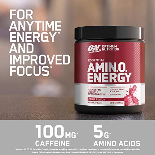 Optimum Nutrition Amino Energy Pre Workout Powder, Energy Drink with B