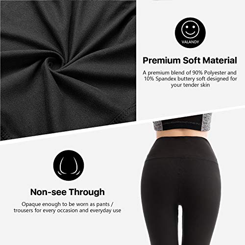  HeyNuts Essential High Waisted Yoga Leggings For Tall Women,  Buttery Soft Full Length Workout Pants 28 Black S