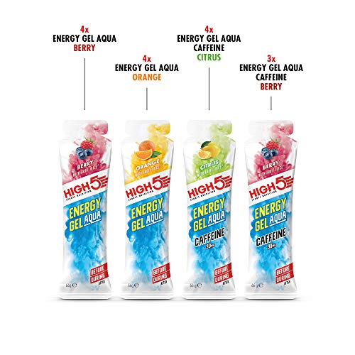 HIGH5 Energy Gel Aqua Caffeine Hit Liquid Quick Release Energy On The Go From Natural Fruit Juice (Mixed)