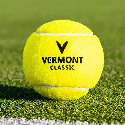 Vermont Classic Tour Tennis Balls - ITF Approved Woven Cloth Tennis Ball (1 Tube / 4 Balls)