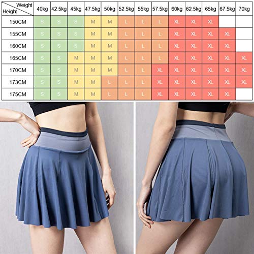 UKKD Tennis Skirt Women Tennis Skirts Running Golf Badmintion Pantskirt Sports Gym Fitness Shorts Phone Pocket High Waist Sport Skort