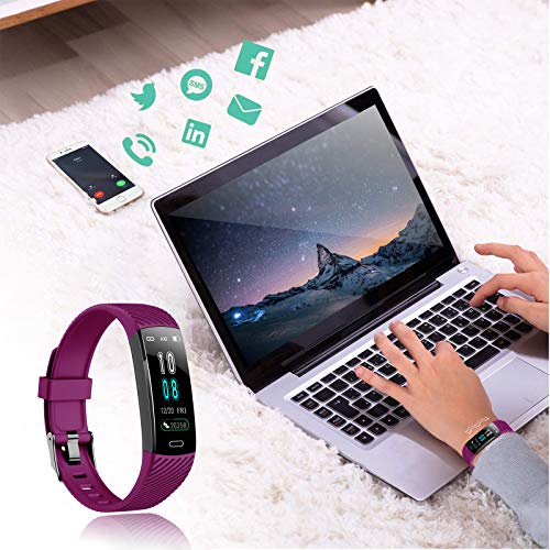 ASWEE Fitness Trackers - Activity Tracker Watch with Heart Rate Blood Pressure Monitor, Waterproof Watch with Sleep Monitor, Calorie Step Counter Watch for Women Men Compatible Android iPhone