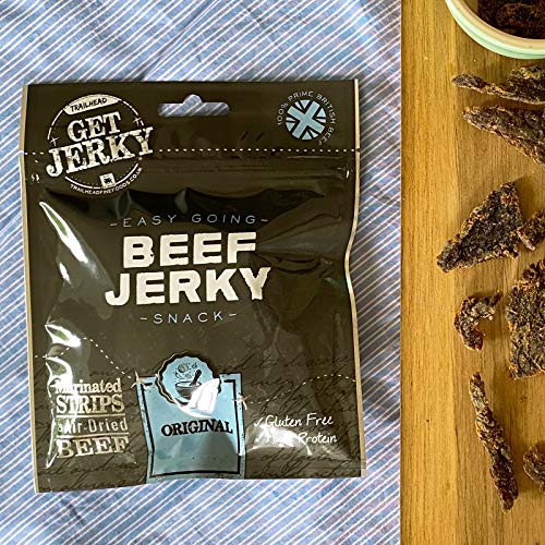 Get Jerky - Original Welsh Beef Jerky Box - High Protein & Gluten Free Snack - 12x40g